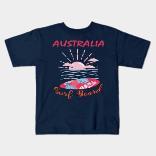 Australia surf board Kids T-Shirt